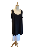 Joseph Ribkoff black scoop neck tank size 18