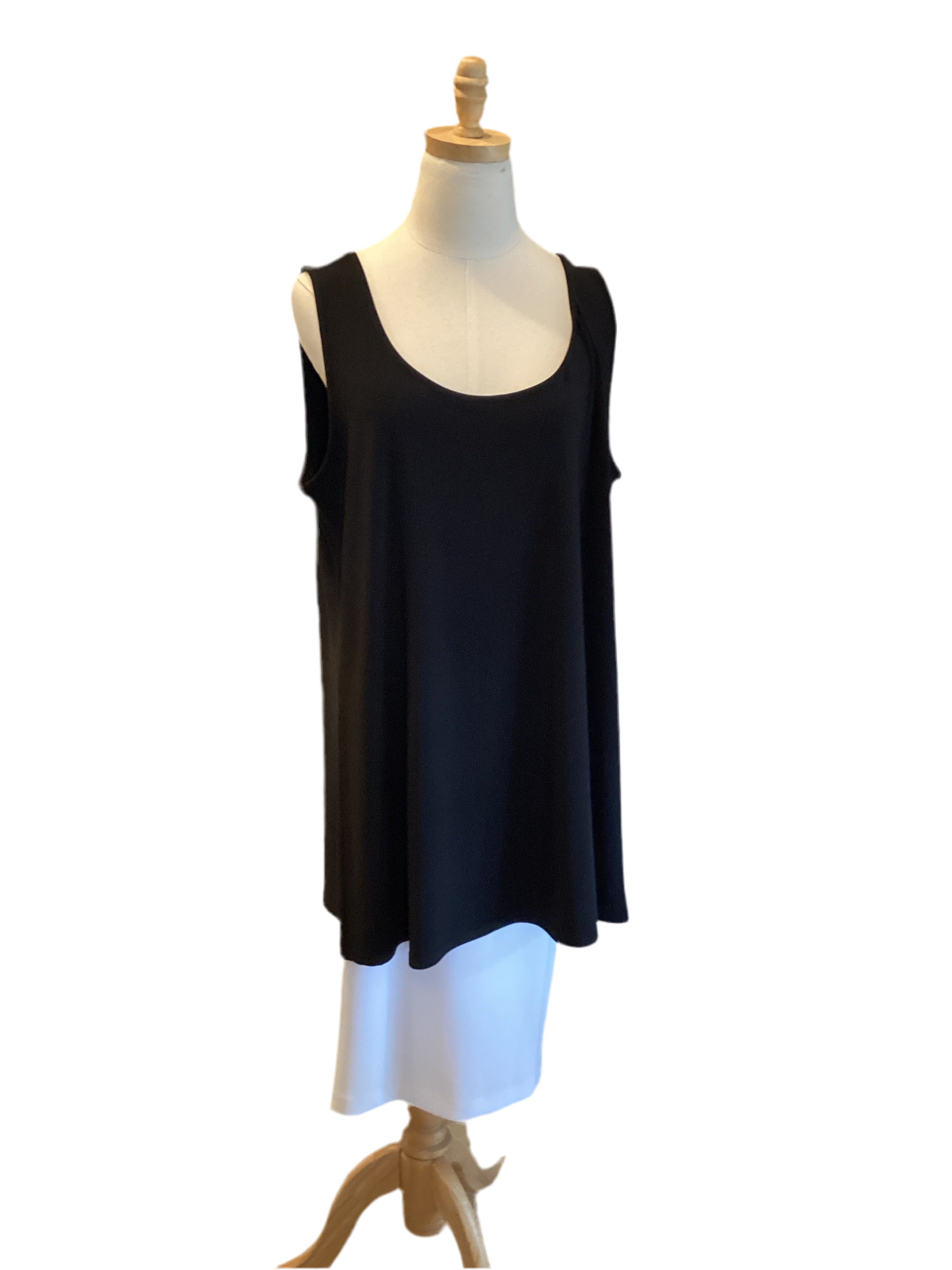 Joseph Ribkoff black scoop neck tank size 18