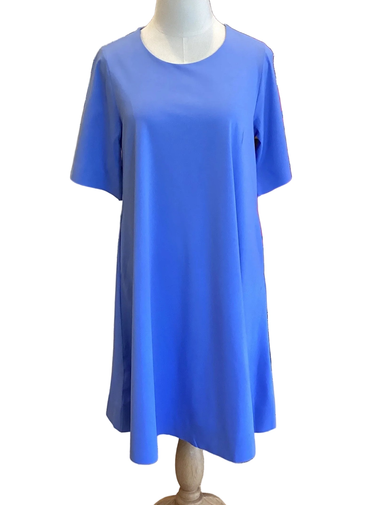 Lior periwinkle short sleeve round neck dress