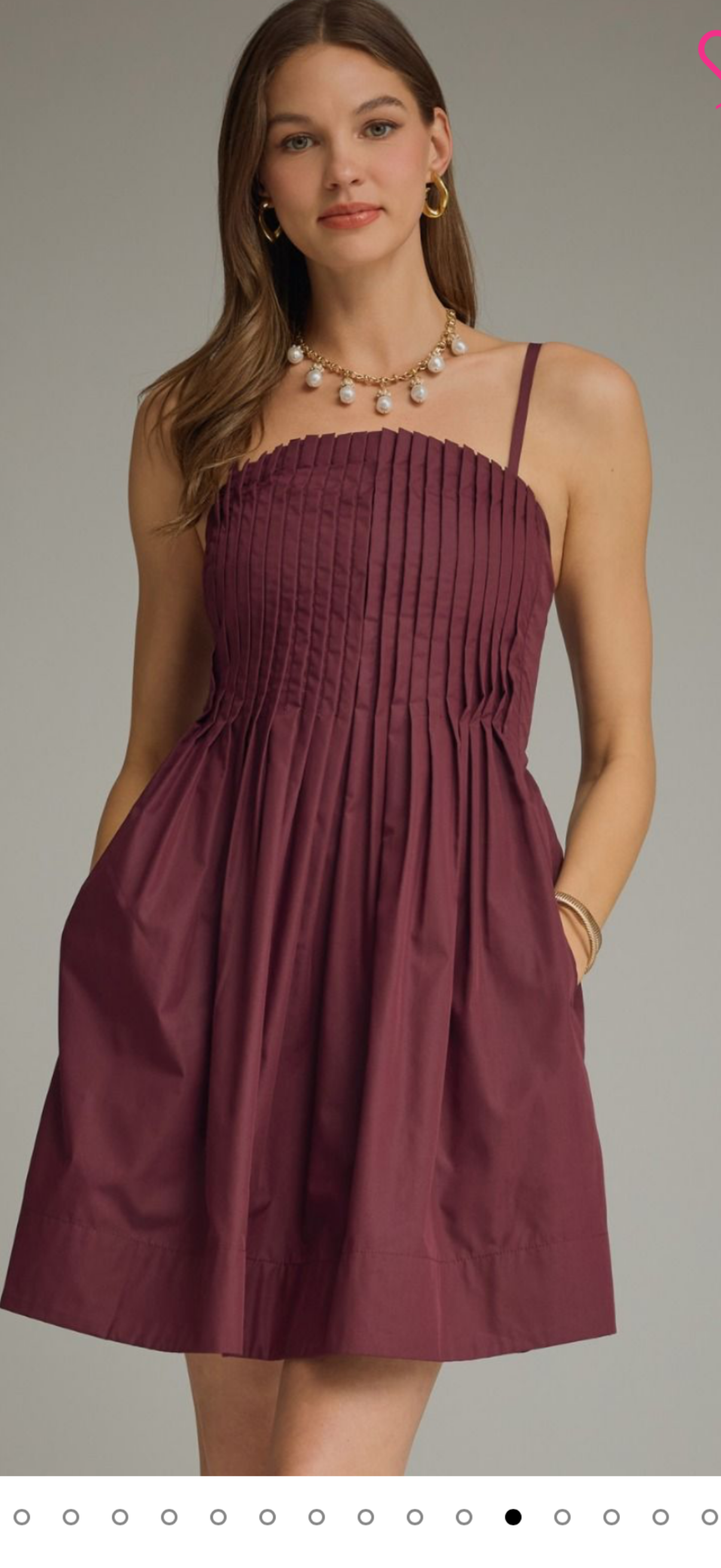 Entro Merlot Spaghetti Strap Pleated Bodice Dress with Elastic Back – Julia Neal Fashions, LLC