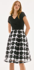 Joseph Ribkoff Polka-dot Belted Dress