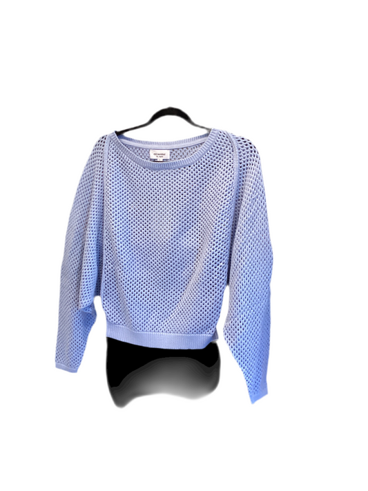 eesome Periwinkle long sleeve crocheted sweater