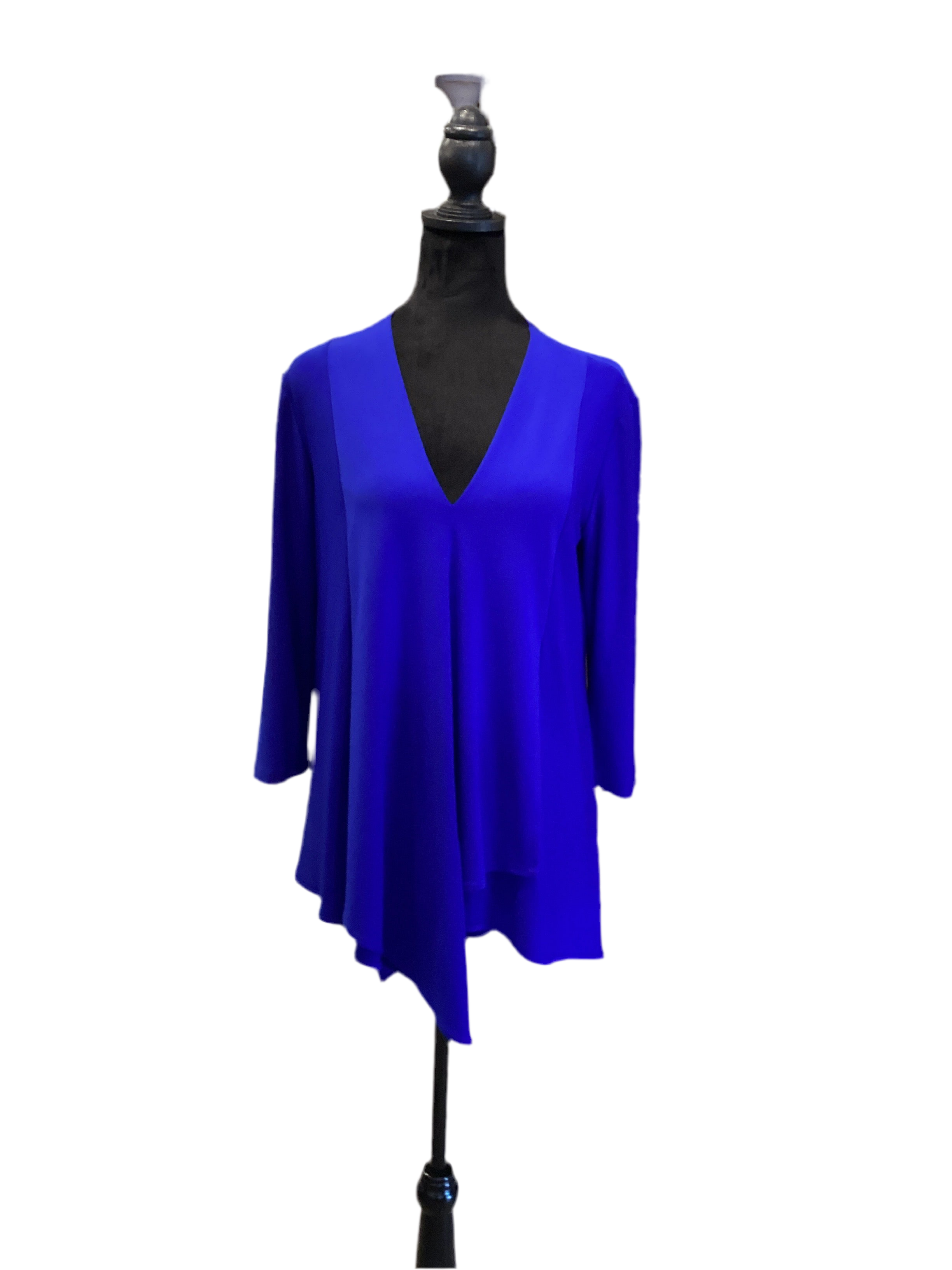 Joseph Ribkoff royal blue 3/4 sleeve flowing top