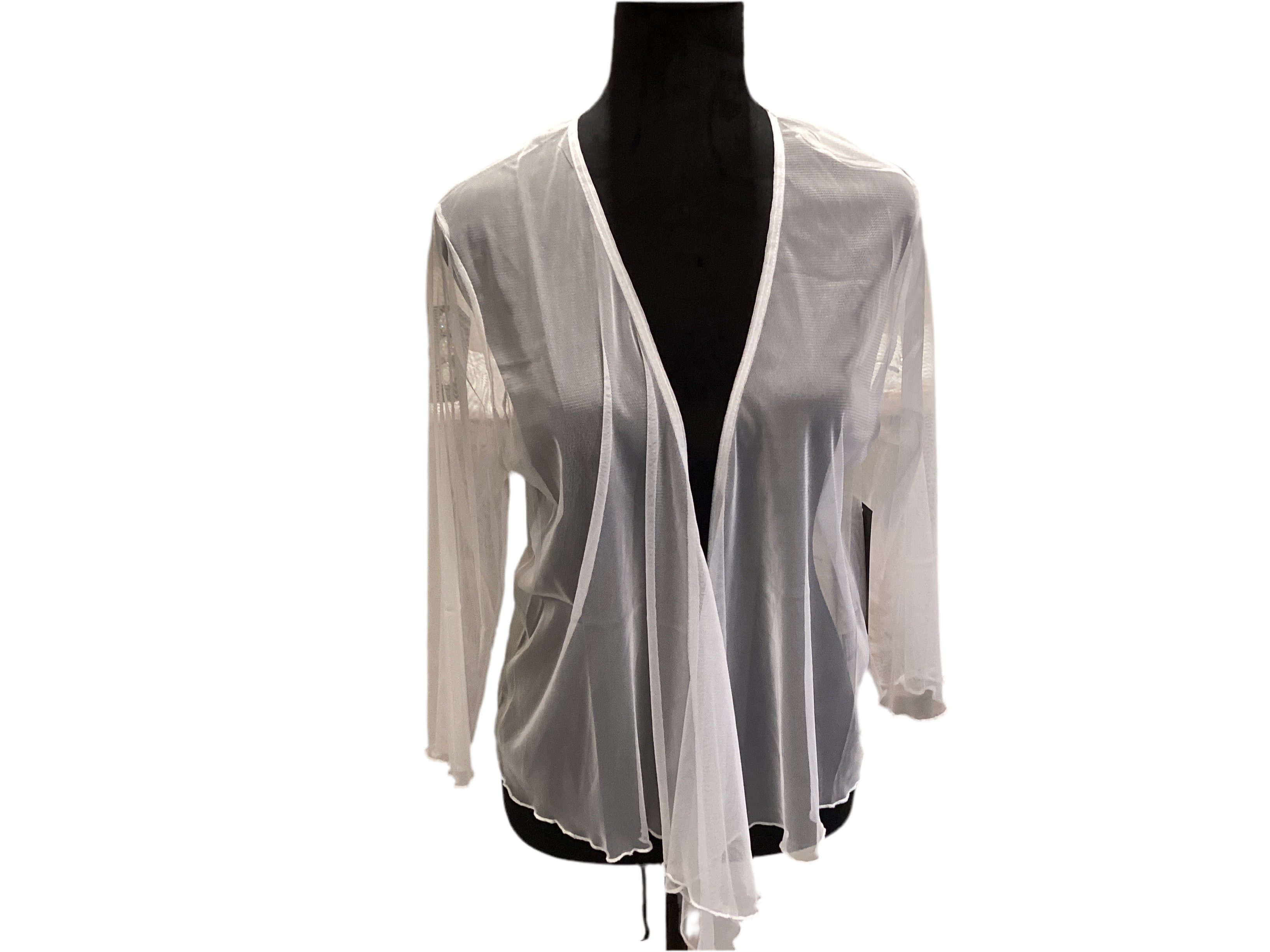 Tango mango white mesh shrug