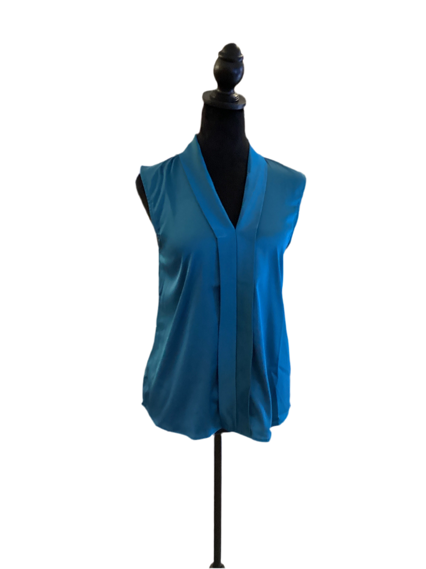 Mine teal satin sleeveless blouse