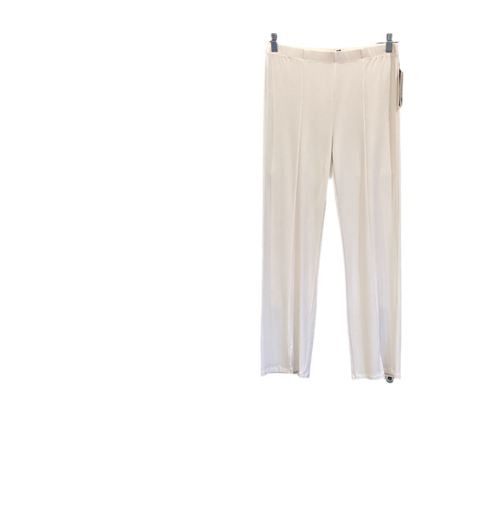 Clara Sun Woo White ankle pant with front split