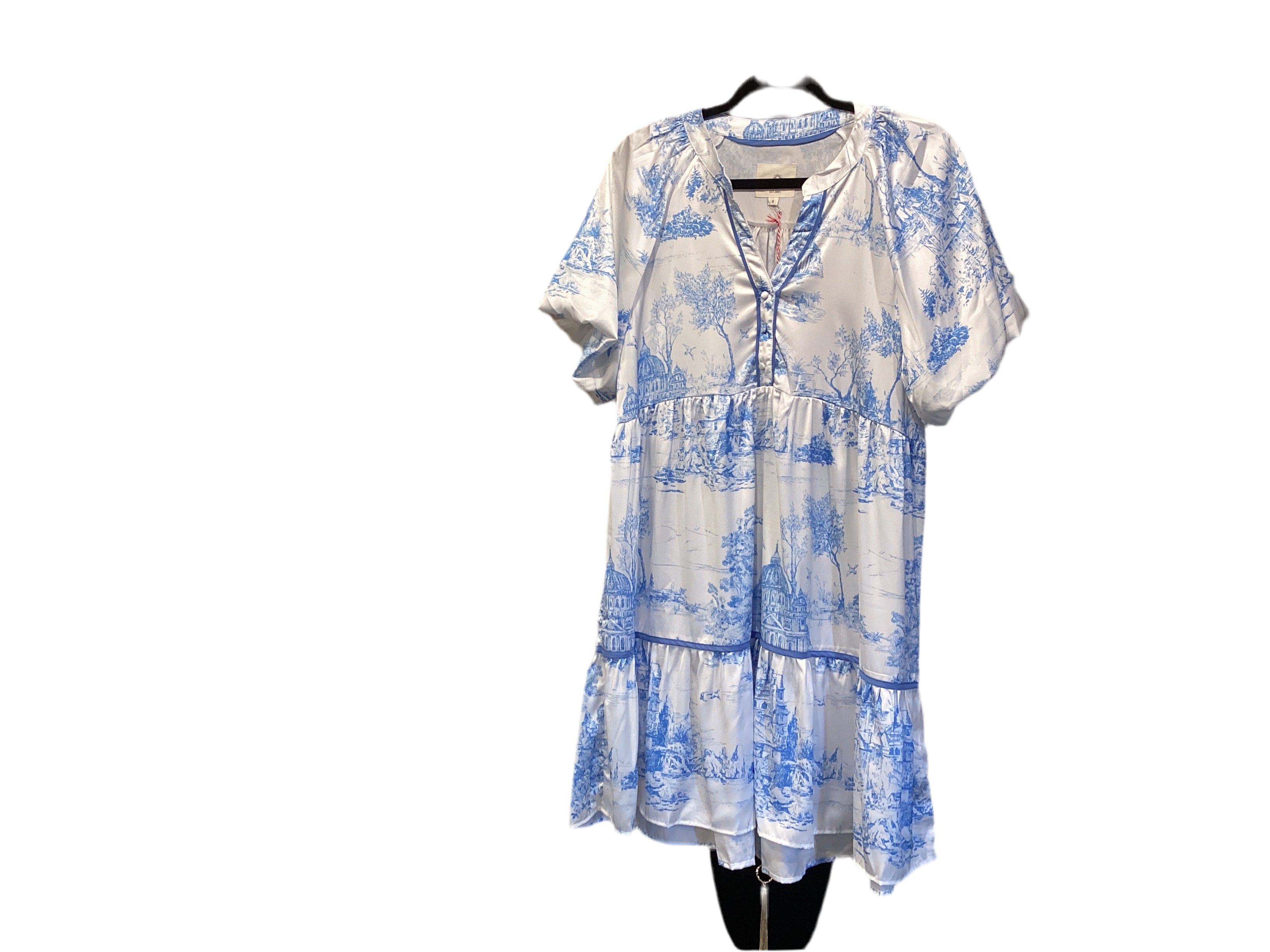Periwinkle European print dress