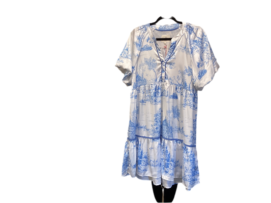 Periwinkle European print dress