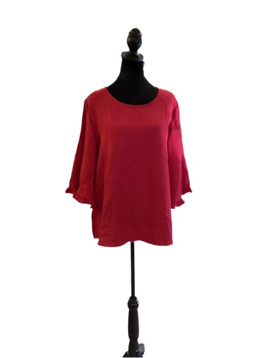 LTX red top with 3/4 sleeves