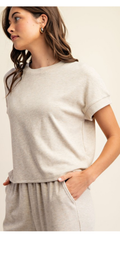 Giglio Ivory Short Sleeve Knit Top