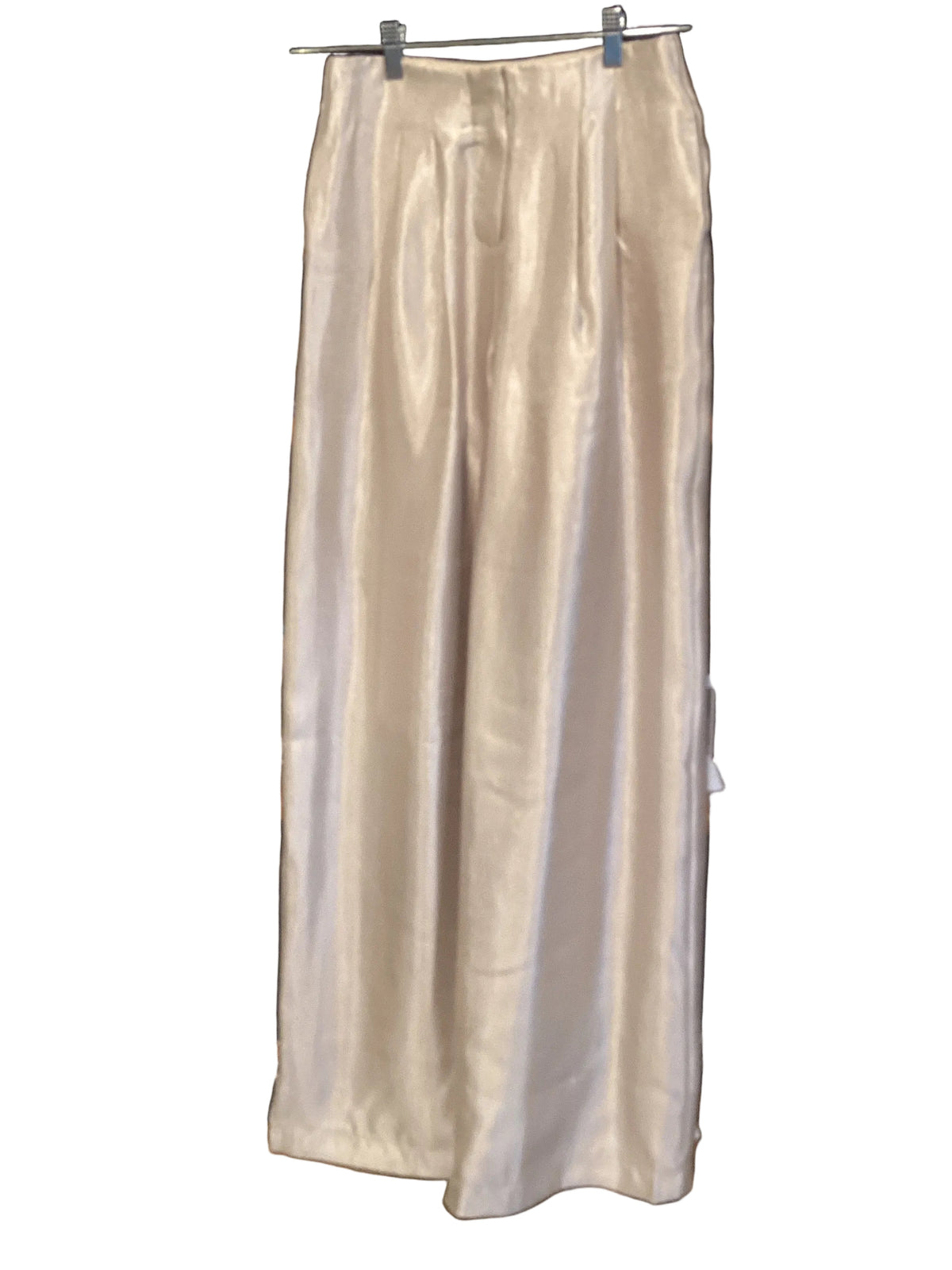 Glam Champagne high waist pleated pants