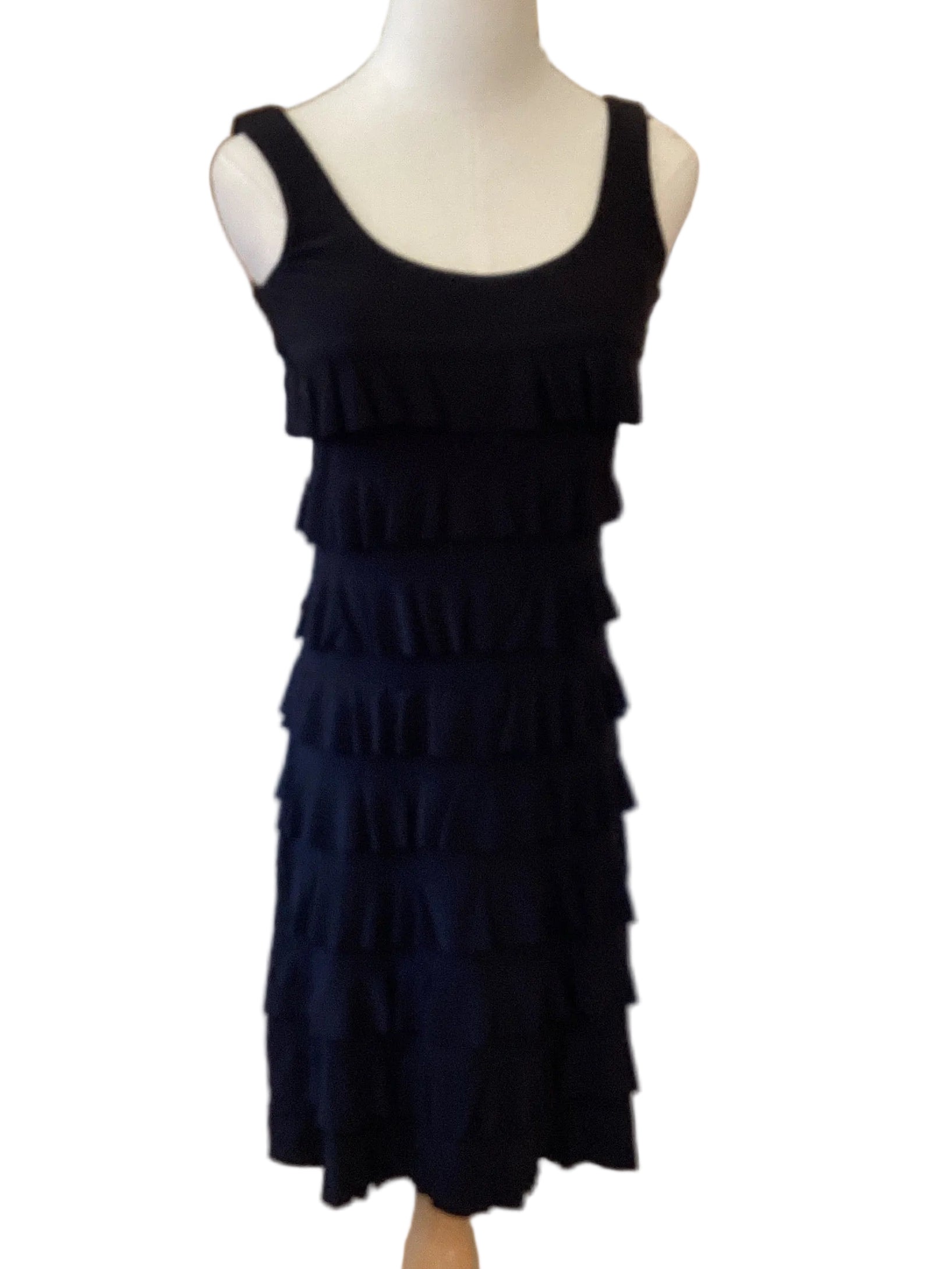 Tango Mango black knee length ruffled dress