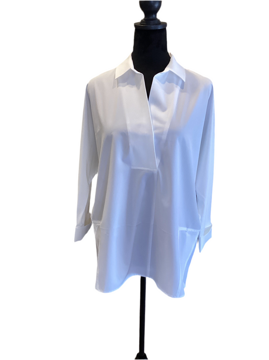 Joseph Ribkoff white 3/4 sleeve blouse