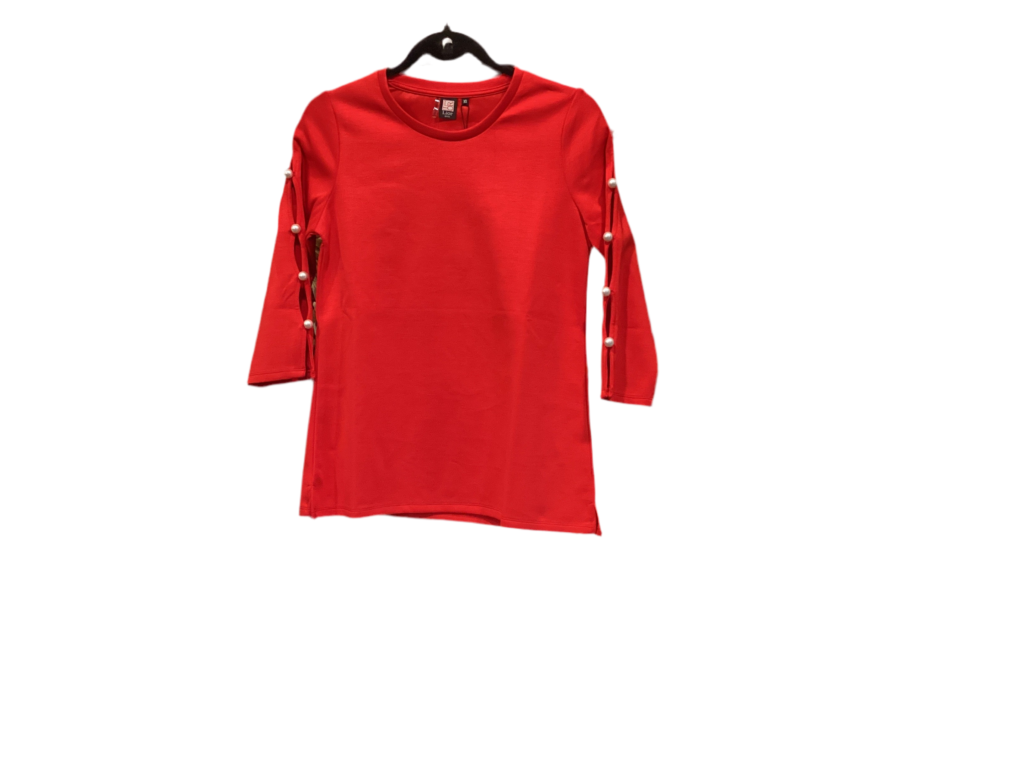 Lior Peek a boo pearl sleeve top