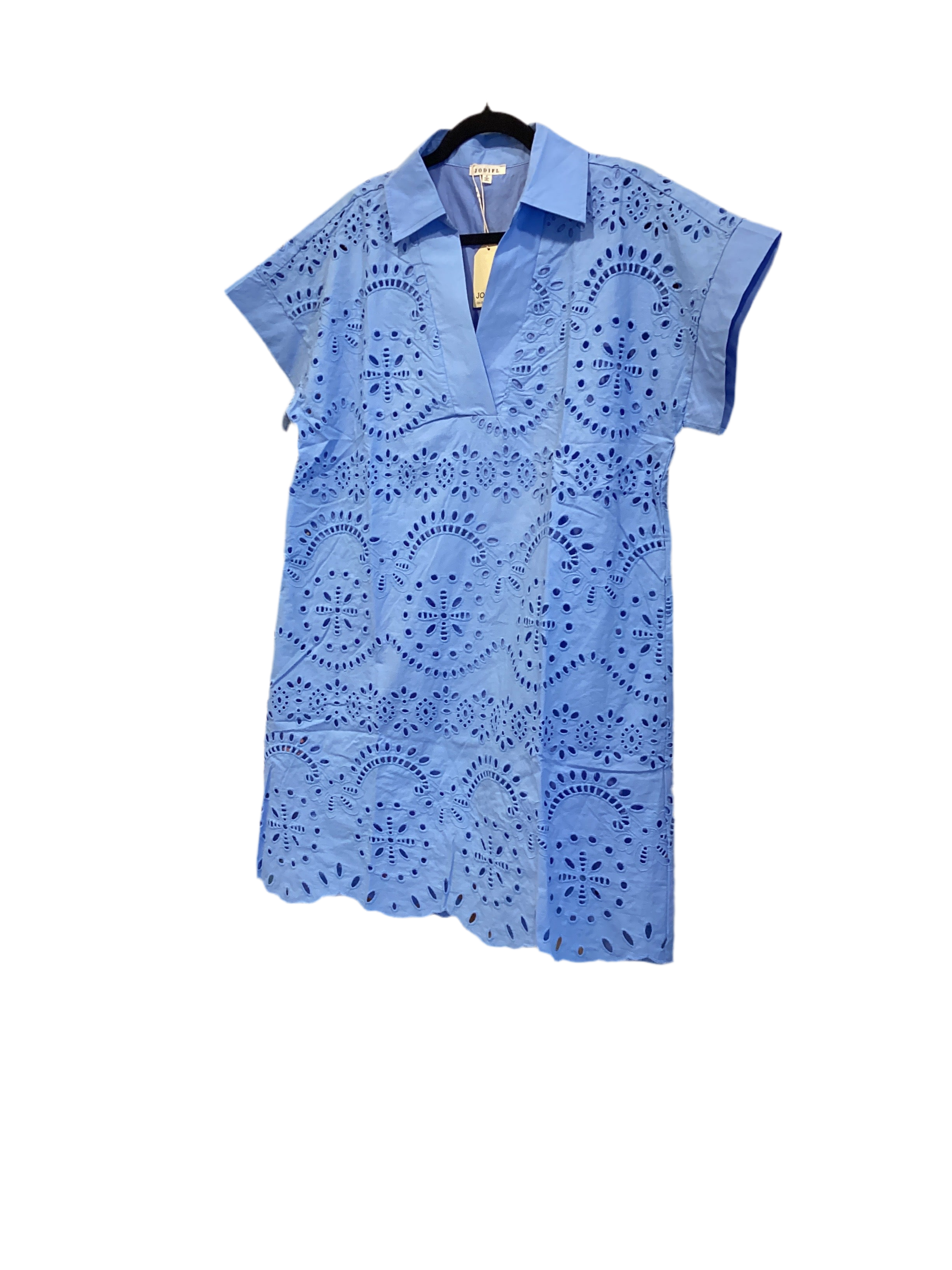 Jodifl periwinkle eyelet short sleeve dress