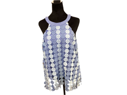 Light blue crochet halter top