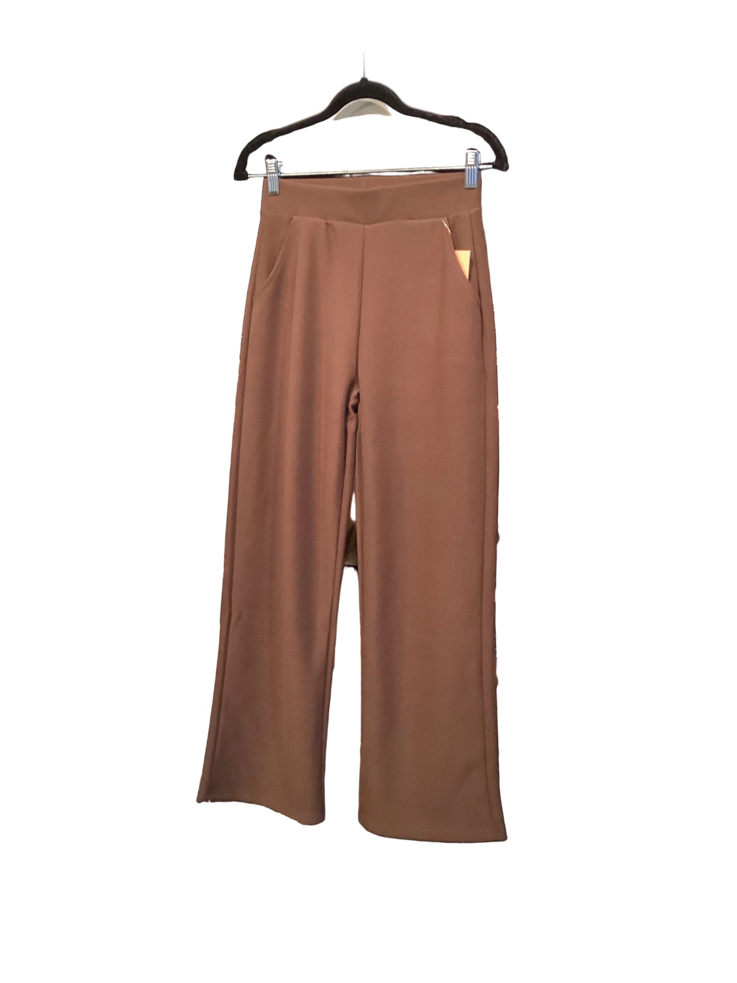 New mix espresso wide leg pant with side pocket