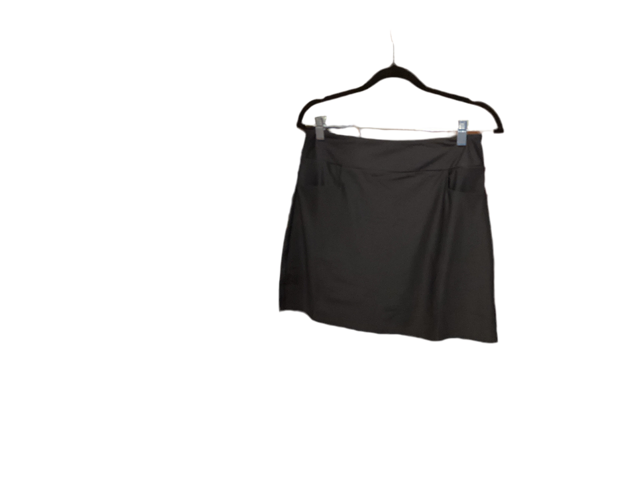 Aryeh side slit black skort