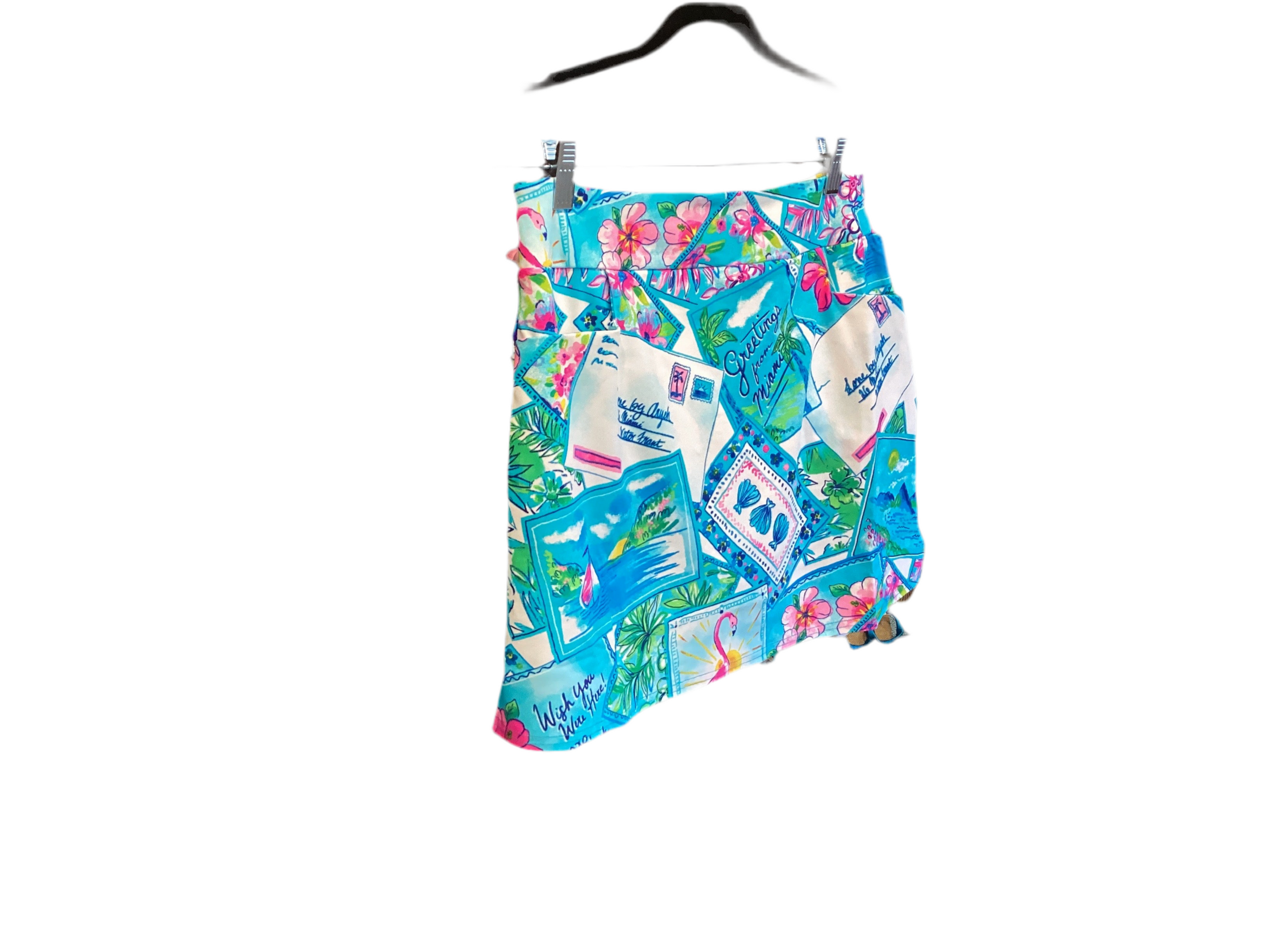 Aryeh white turquoise vacation skort