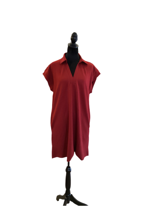 Jodifl garnet cap sleeve dress with pockets