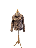 Strut & Bolt taupe black zebra print jacket