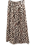 Umgee lined animal print wide leg pant with pockets