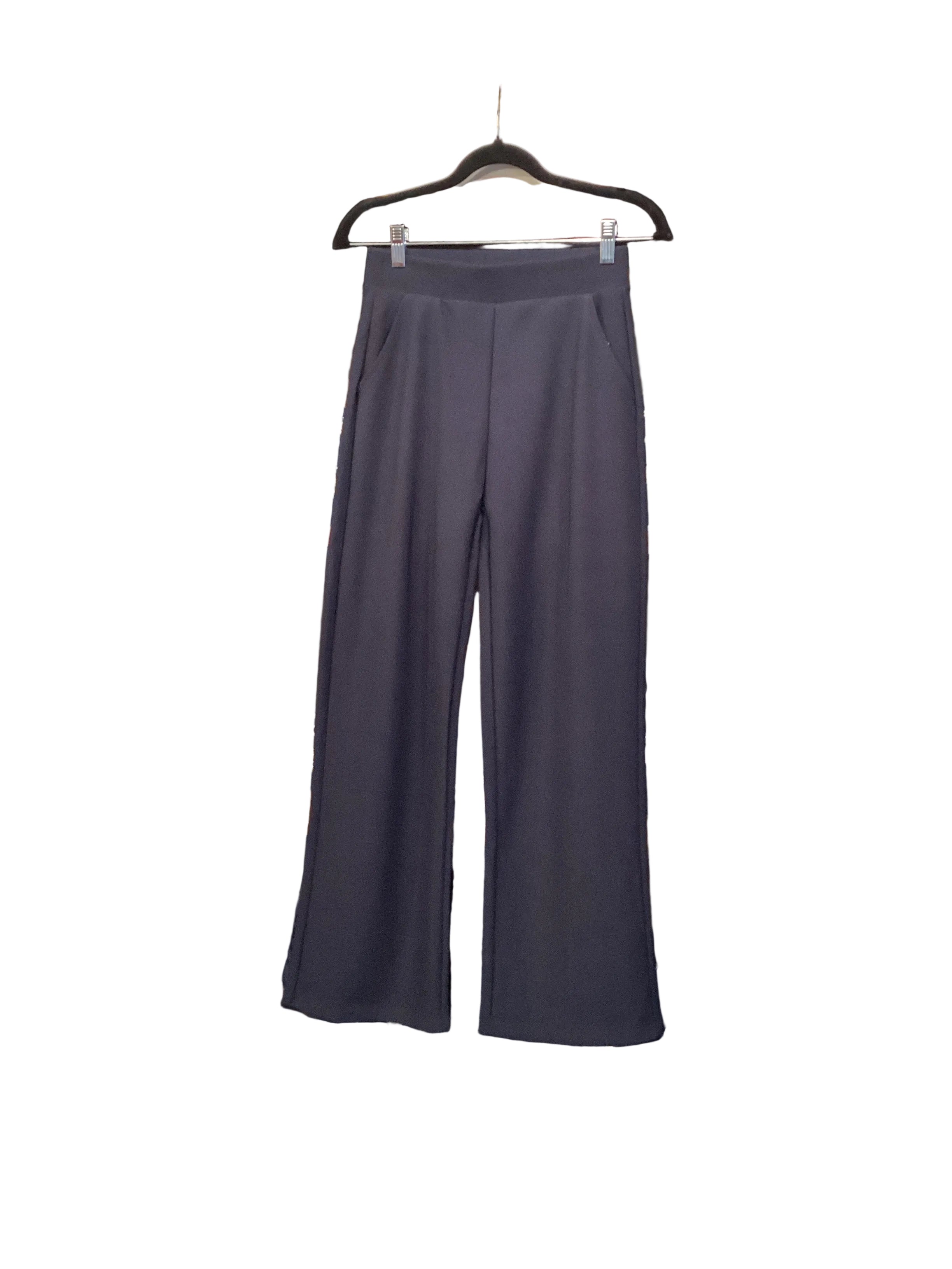 New mix navy wide leg pant with side pockets