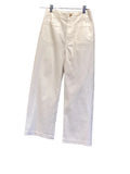 Gigio white wide leg crop pants with pockets