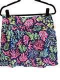 Multicolor Ruffle Hem Skort