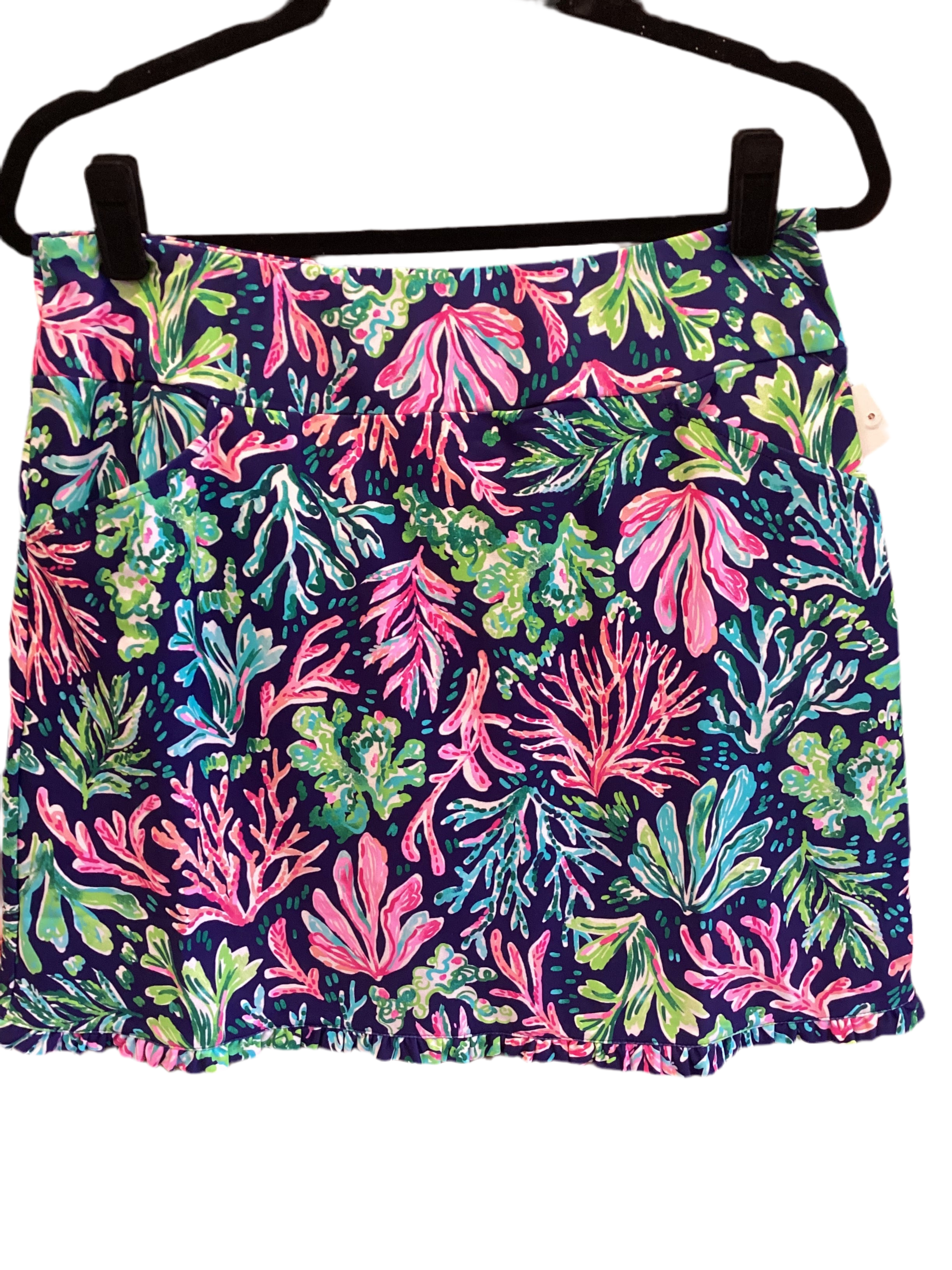 Multicolor Ruffle Hem Skort