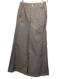 Gigio black wide leg elastic waist pants in denim like fabric