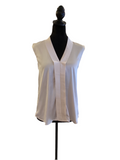 Mine champagne satin sleeveless blouse