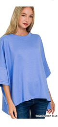 Zenana lavender oversized short sleeve top