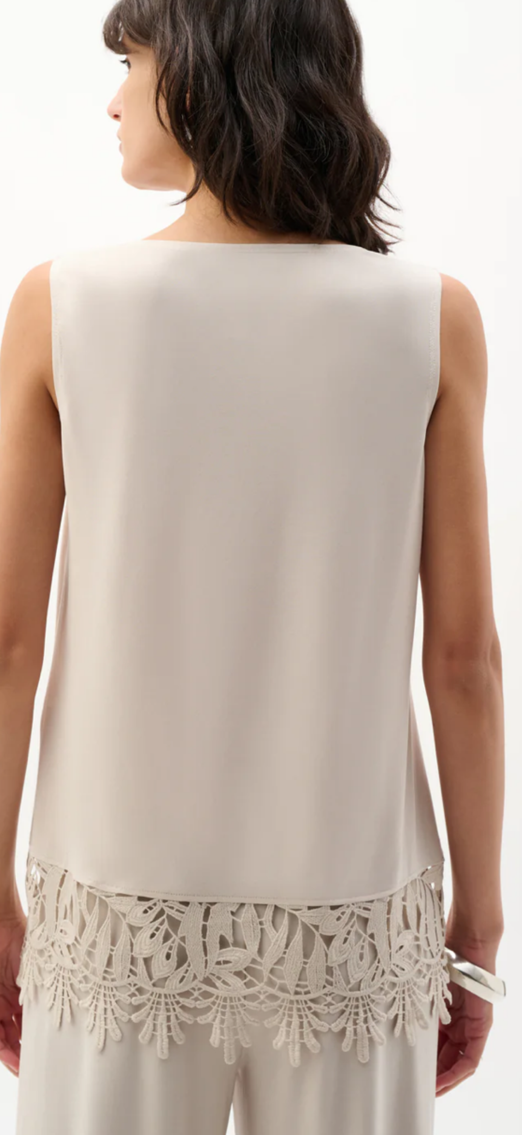 Joseph Ribkoff Moonstone Tunic with Lace Trim