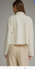 Entro cream button up suede jacket with pockets