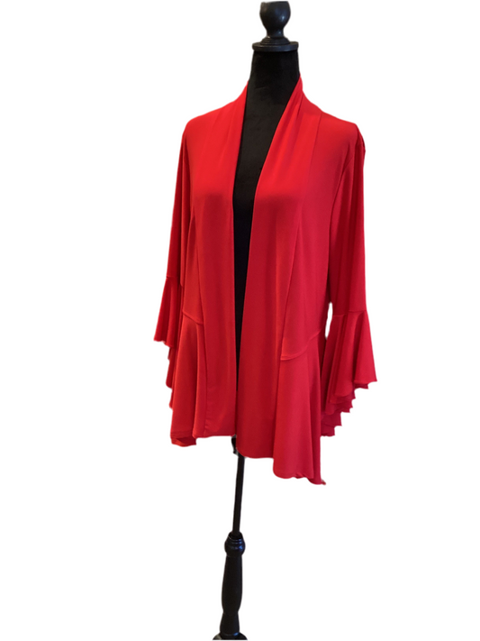 Frank Lyman red jacket with bell sleeves