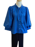 Jodifl 3/4 sleeve top with navy stripes