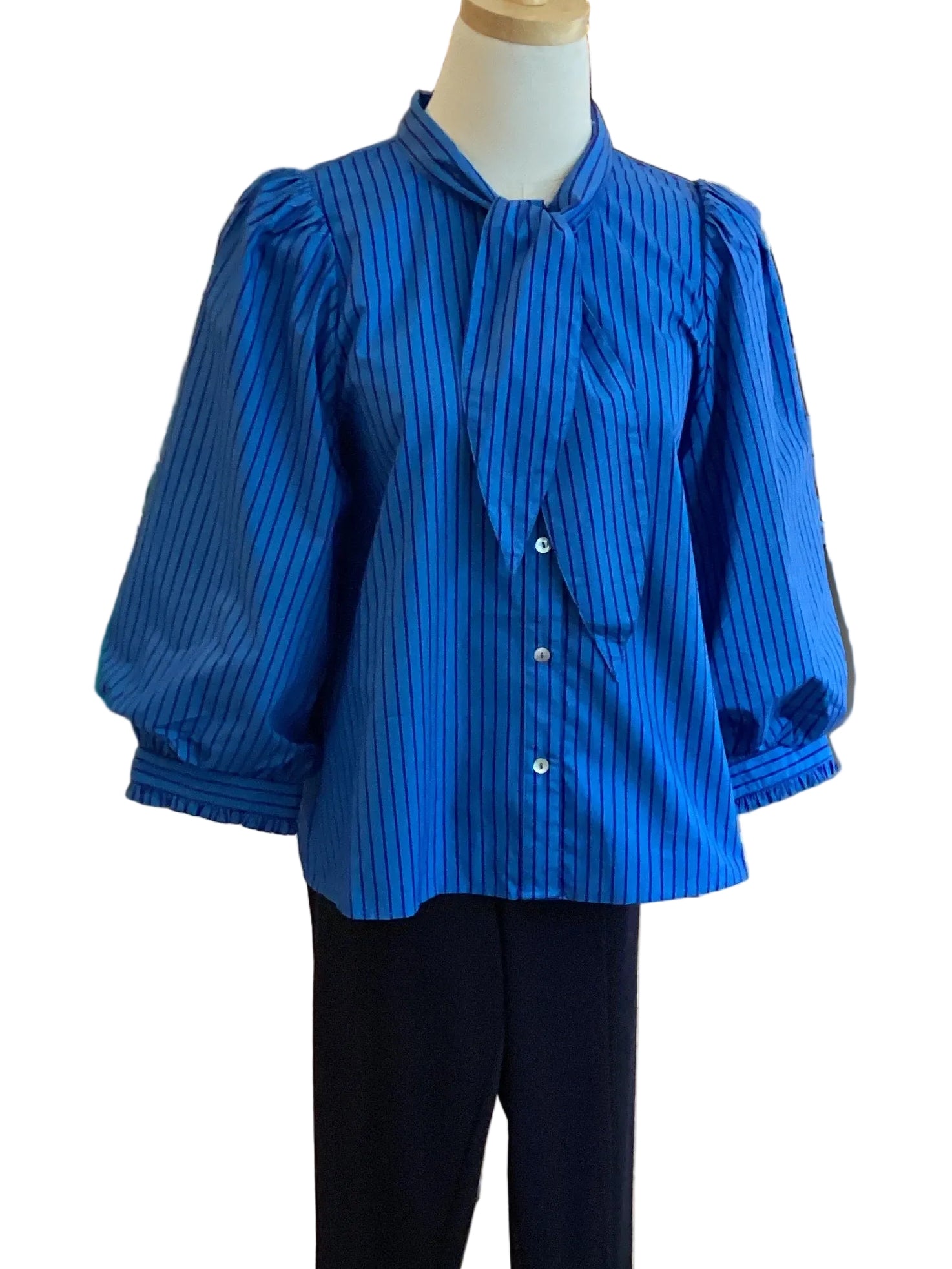 Jodifl 3/4 sleeve top with navy stripes