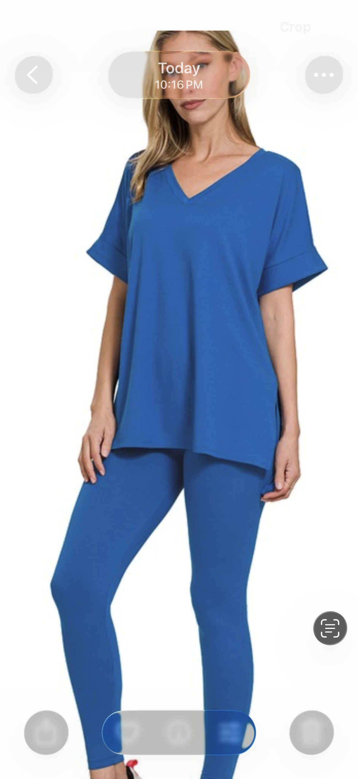 Zenana classic blue lounge set