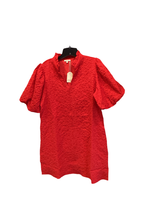 Jodifl red quilted puff sleeve dress