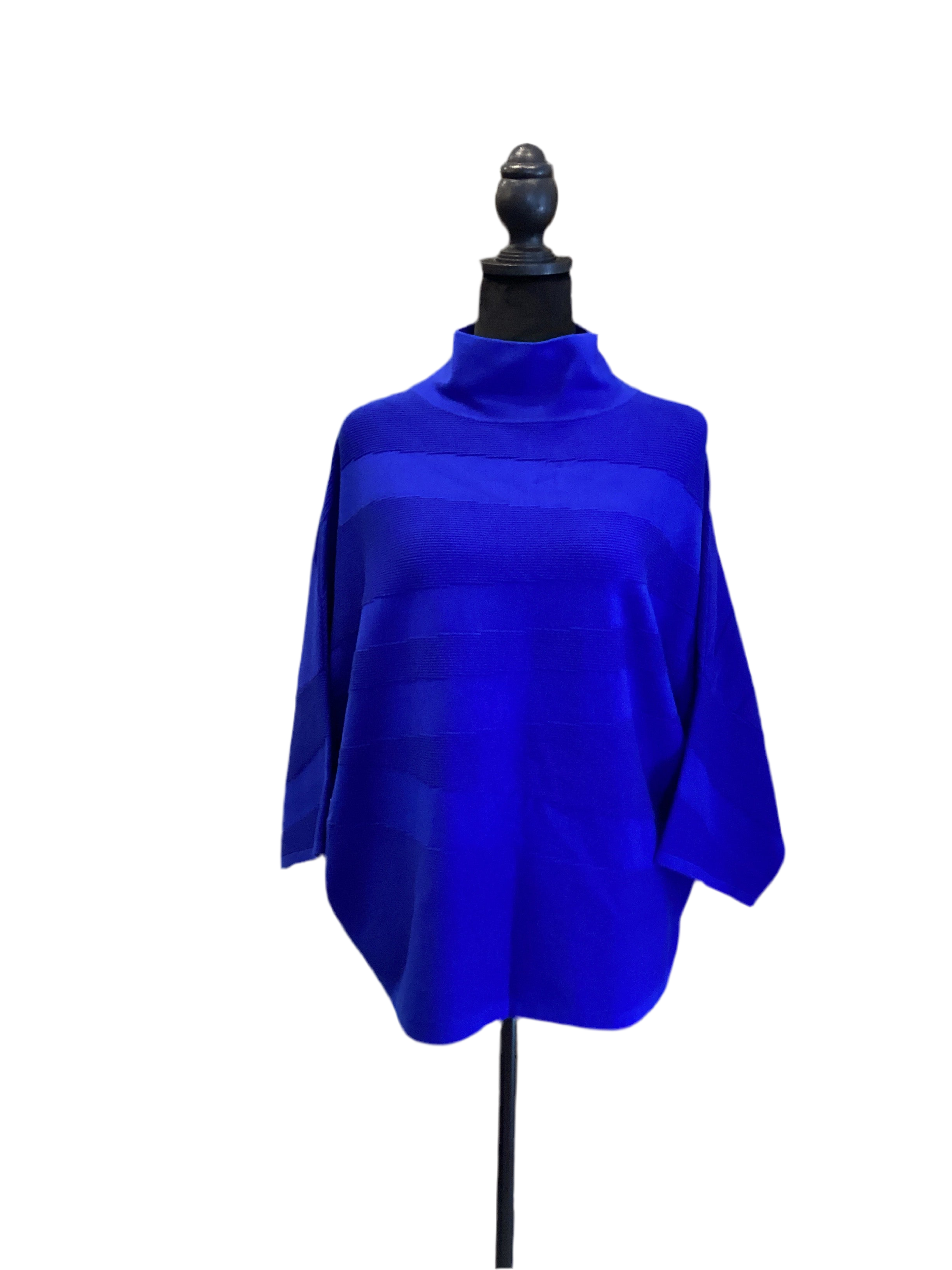 Joseph Ribkoff royal blue 3/4 sleeve high neck sweater