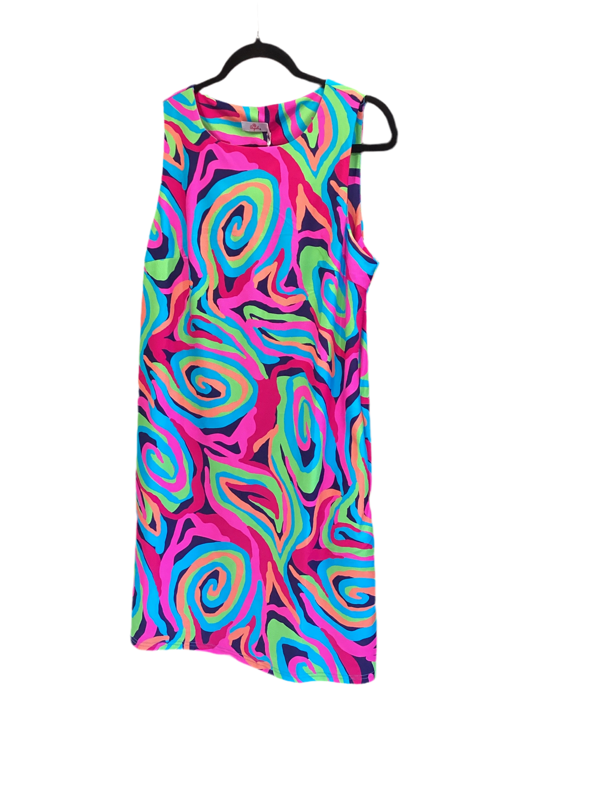 Aryeh multi color swirl print sleeveless dress