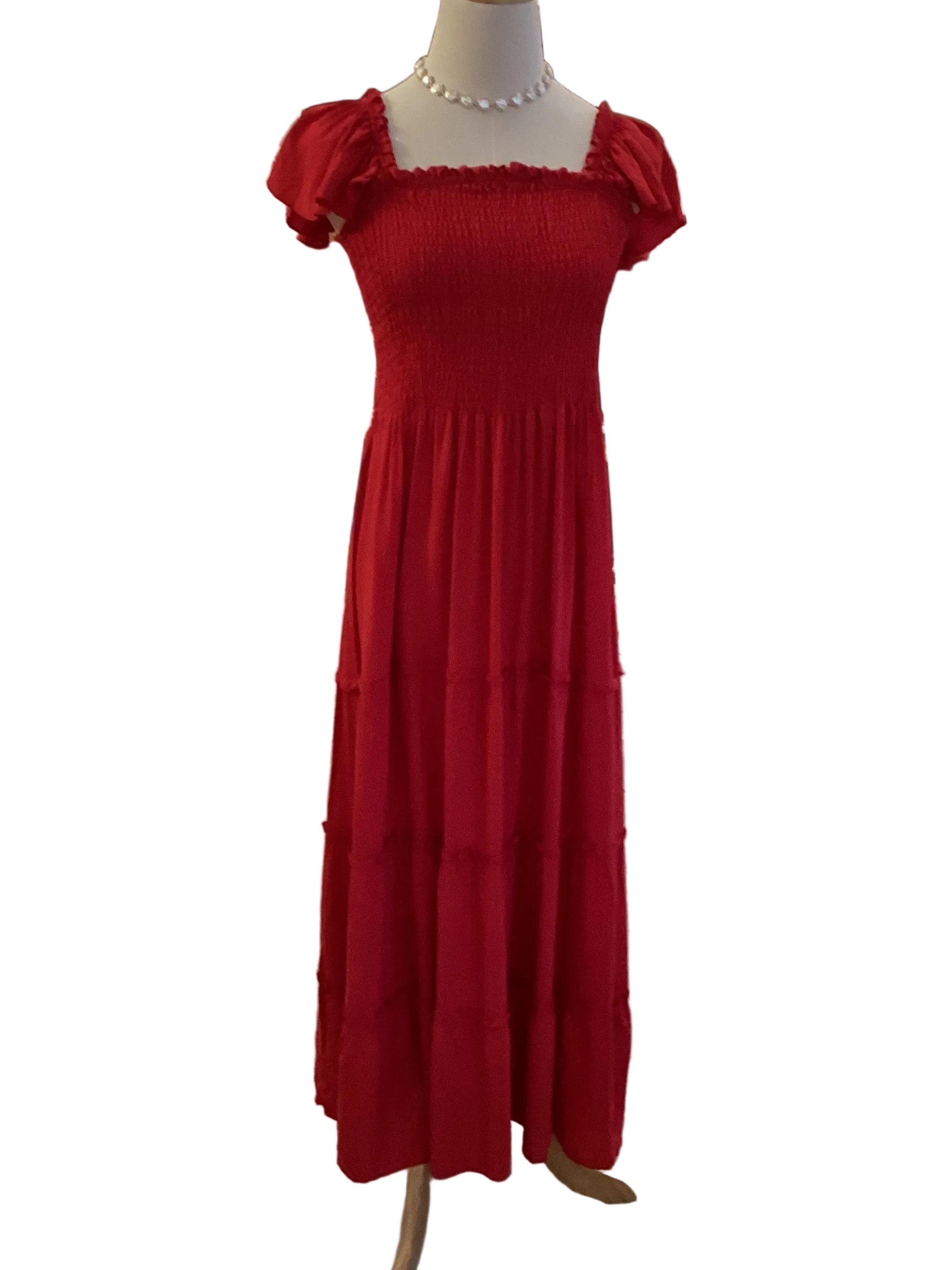 La La Muse Red Maxi Sundress