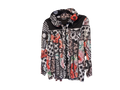Tango mango black print mesh zip top