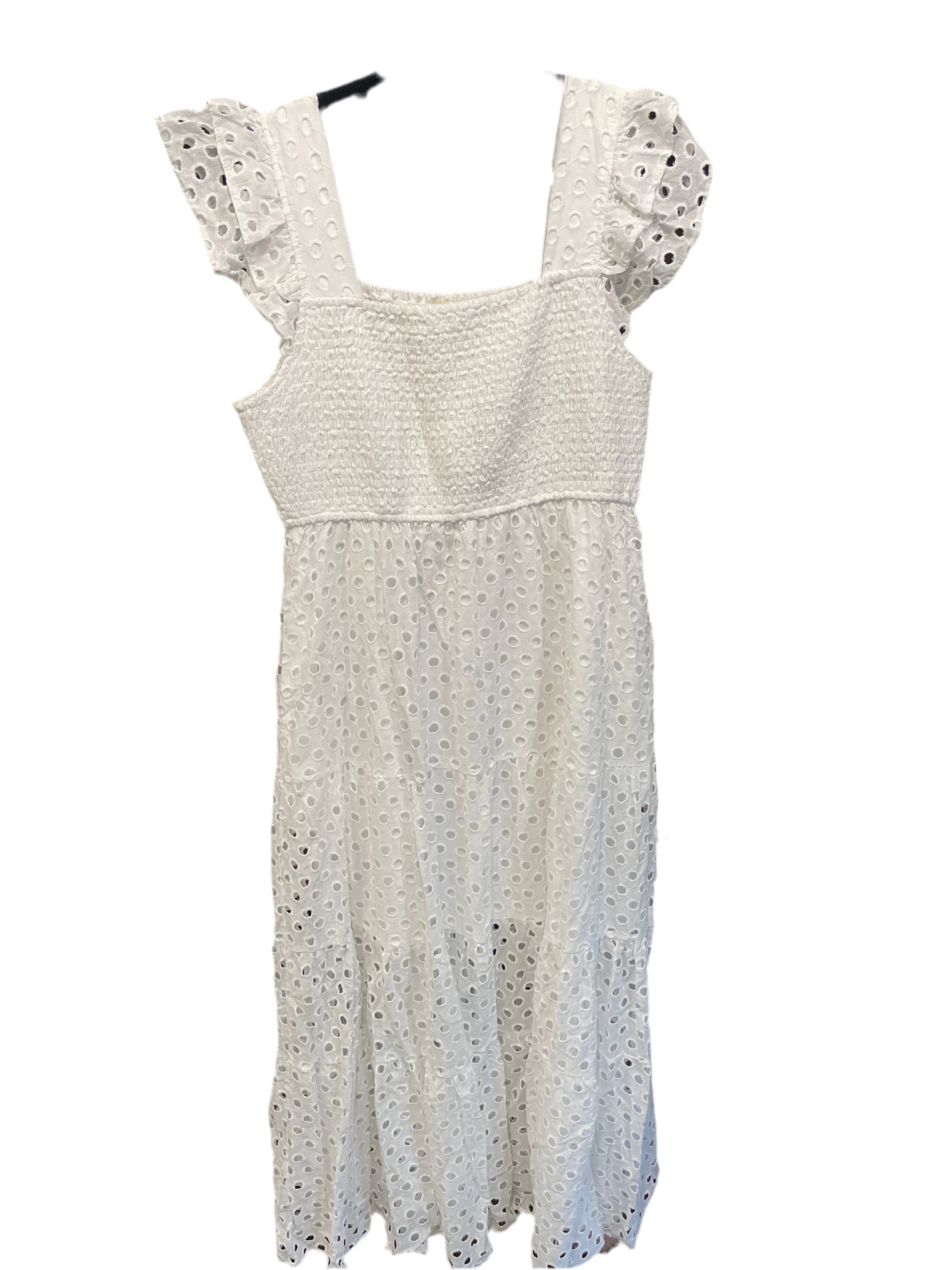 Jodifl white eyelet tiered maxi sundress