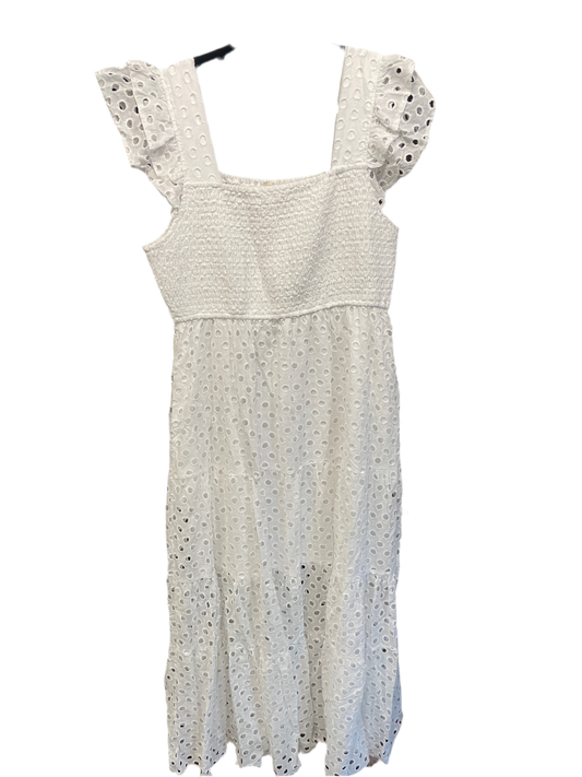 Jodifl white eyelet tiered maxi sundress