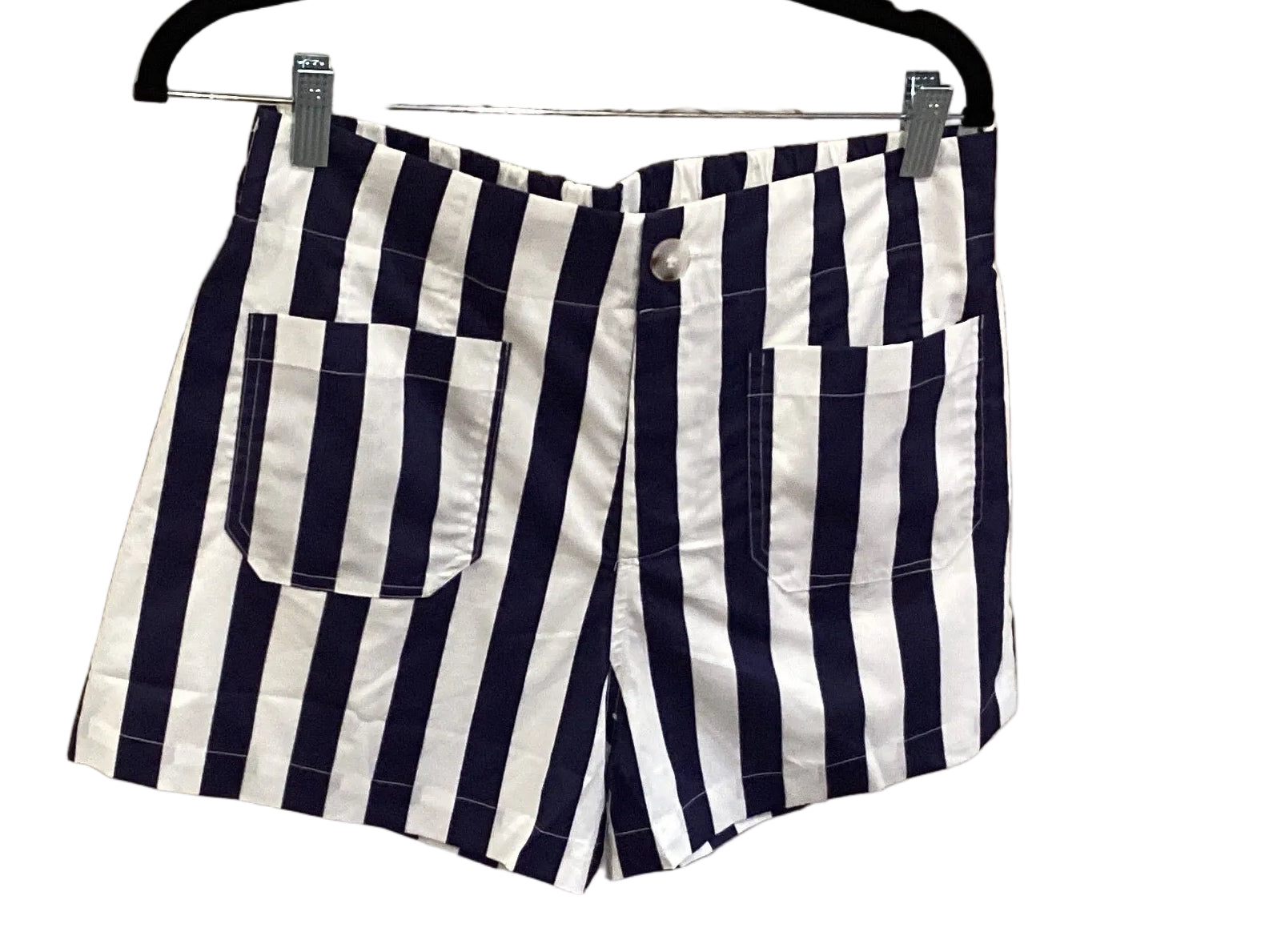 Jodifl Navy and White Striped Shorts