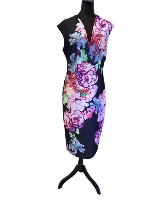 Joseph Ribkoff black dress with flower print