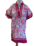 Beeson River Floral V-Neck Puff Sleeve Tunic Dress