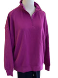 Zenana light plum scuba zip top